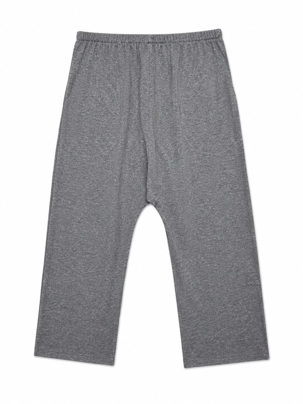 The Great Heather Grey Lounge Set Tee Wide Leg Drop Crotch Pants 1 S 2 M - Picture 4 of 9
